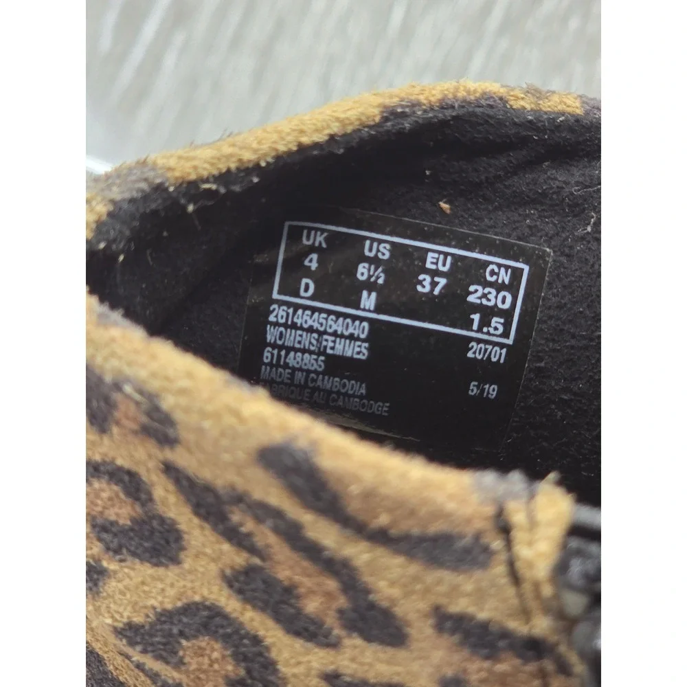 Clarks Linvale Sea Leopard Print Leather Kitten Heel Ankle‎ Boots Womens 6.5 M